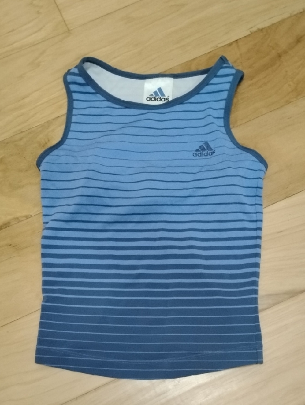 adidas Blue Ombre Stripe Tank Top